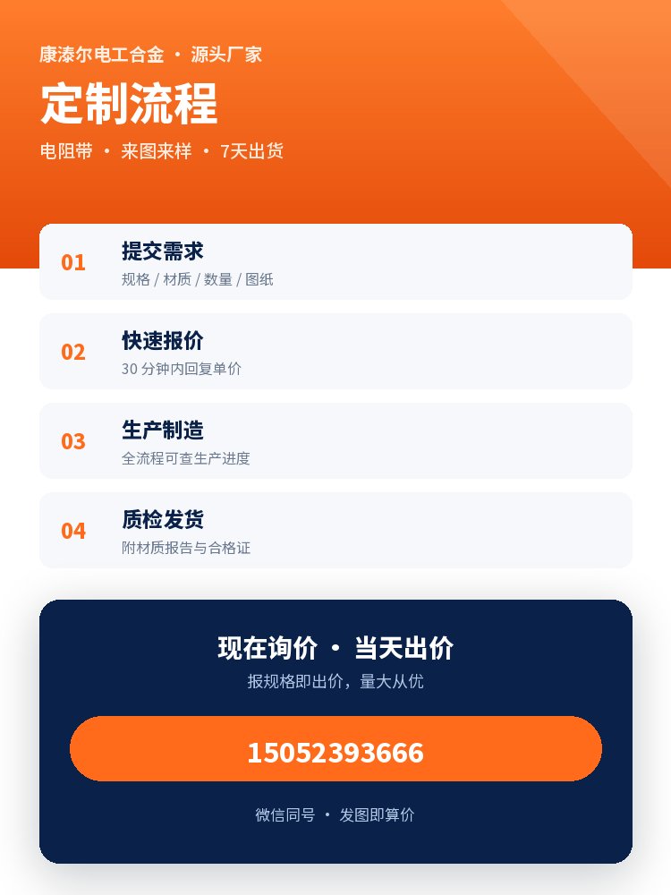 电阻带 定制流程